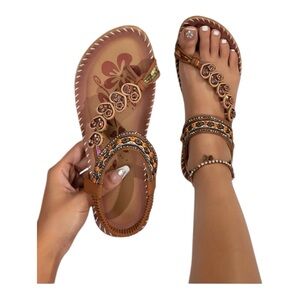 Ablanczoom Flat sandals for women: comfortable beach sandals Size 8.5